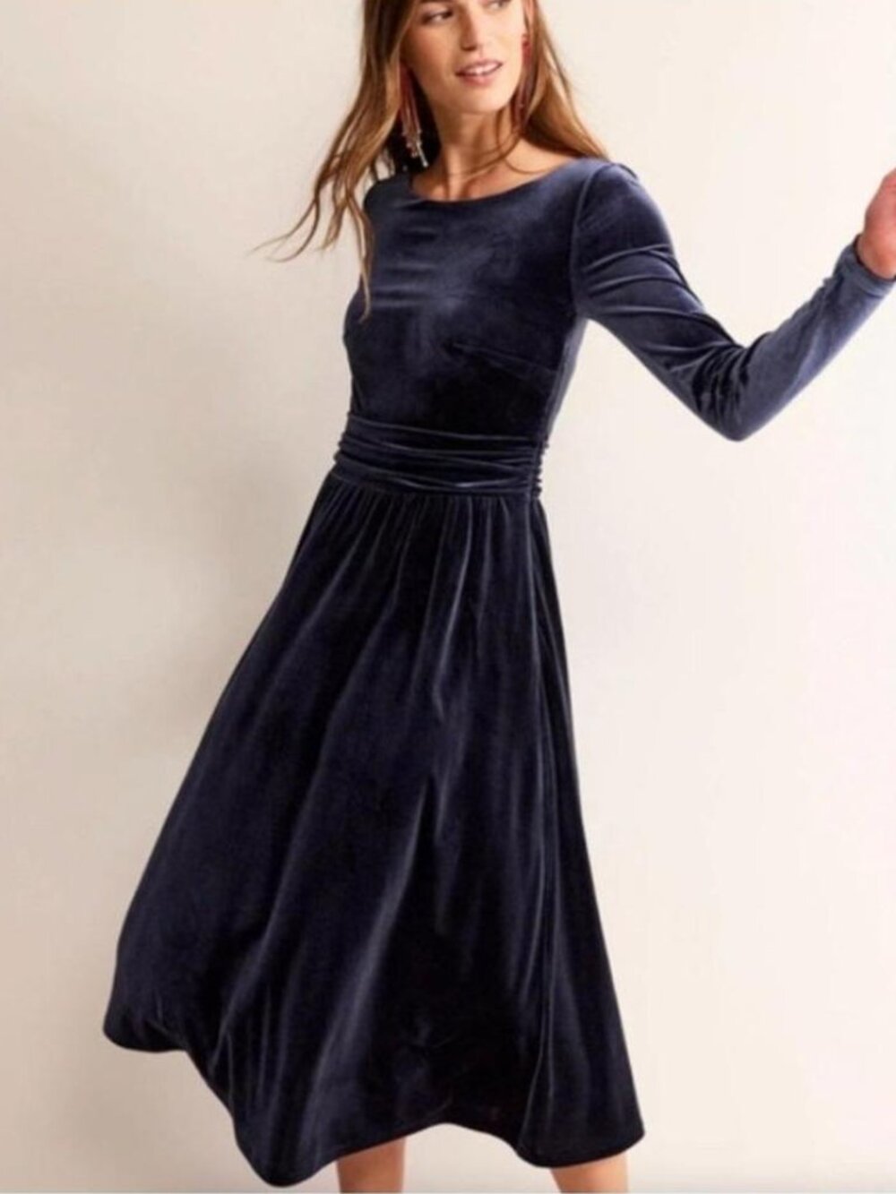 BODEN Lois Velvet Dress
